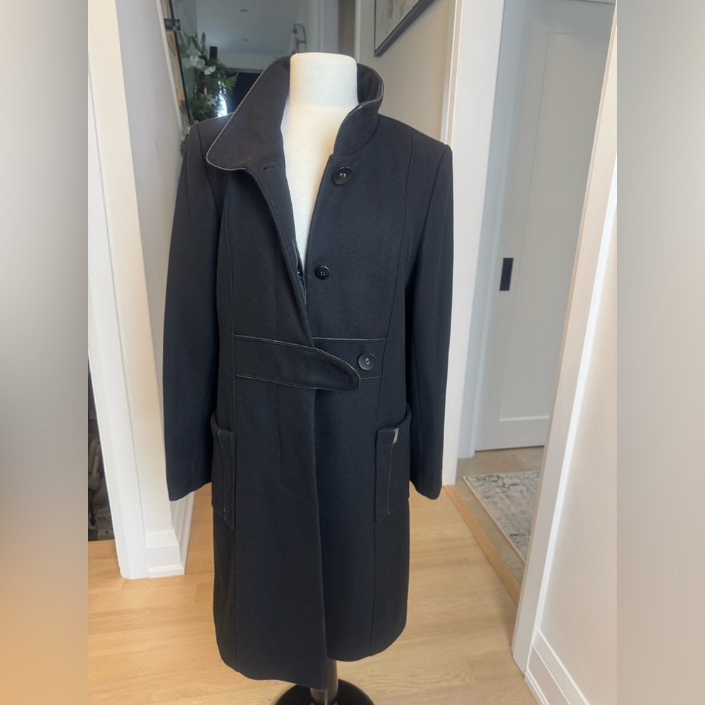 ME-JAY Wool Blend Coat Black – Size 14 - Picture 7 of 12